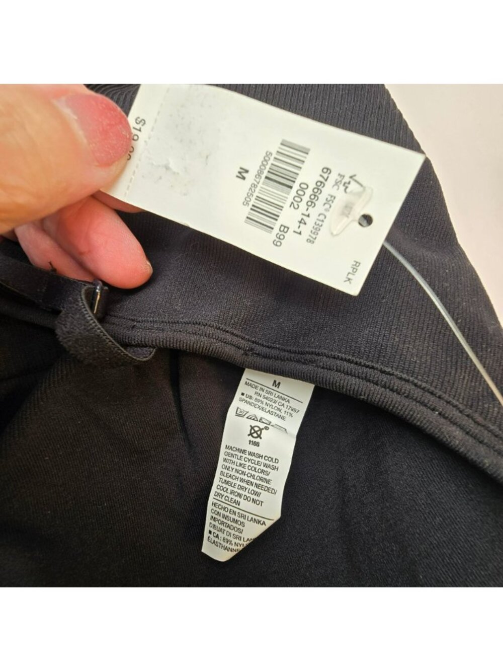 Old Navy Active Womens Black Seamless Sports Bra Adjustable Straps Medium jj4329 - Picture 5 of 5